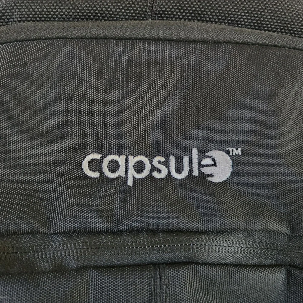 eBags Black Nylon Travel Backpack Laptop Bag with Orange Lining (Logo)